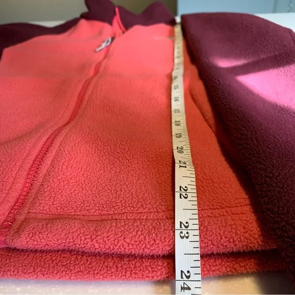 THE NORTH FACE | Vintage Women’s Pink & Burgundy Color‎ Block Fleece Zip Up - Picture 9 of 11